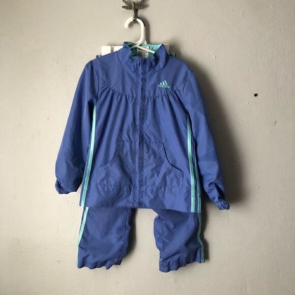 ADIDAS two piece track suit size 5 windbreaker - Picture 1 of 13